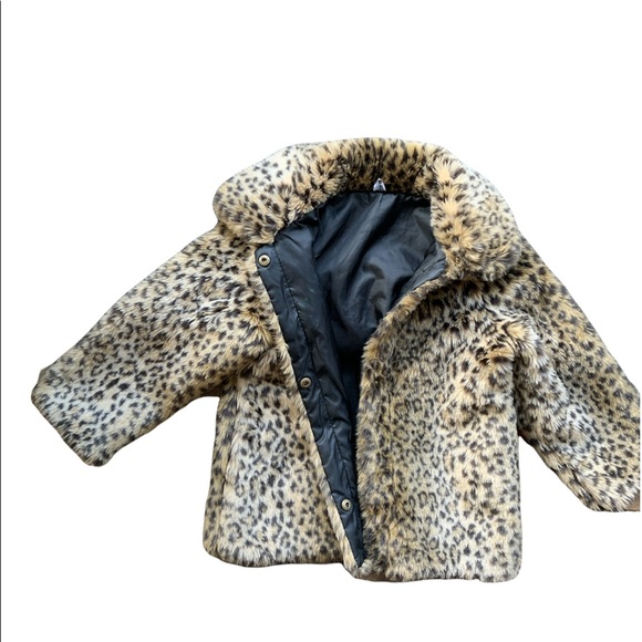 Adorable Kids lined fake furry jacket - size 7-8-9 - Picture 1 of 7